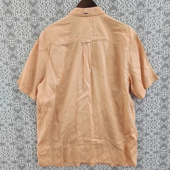 Tommy Bahama Island Morden Fit Button Up Short Sleeve Men's Shirt  XL Orange - Picture 2 of 7